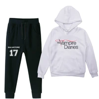 childrens hoodies suit the vampire diaries tracksuit boys girls letter print sweatshirt baby clothing sweatpants 2 pieces sets