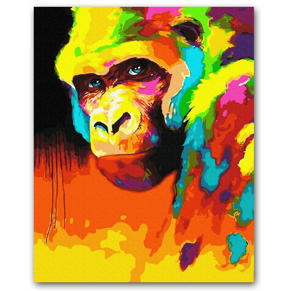 

tapb Colorful Animal Monkey DIY Painting By Numbers Adults For Handpainted On Canvas Pictures By Numbers Home Wall Art Decor