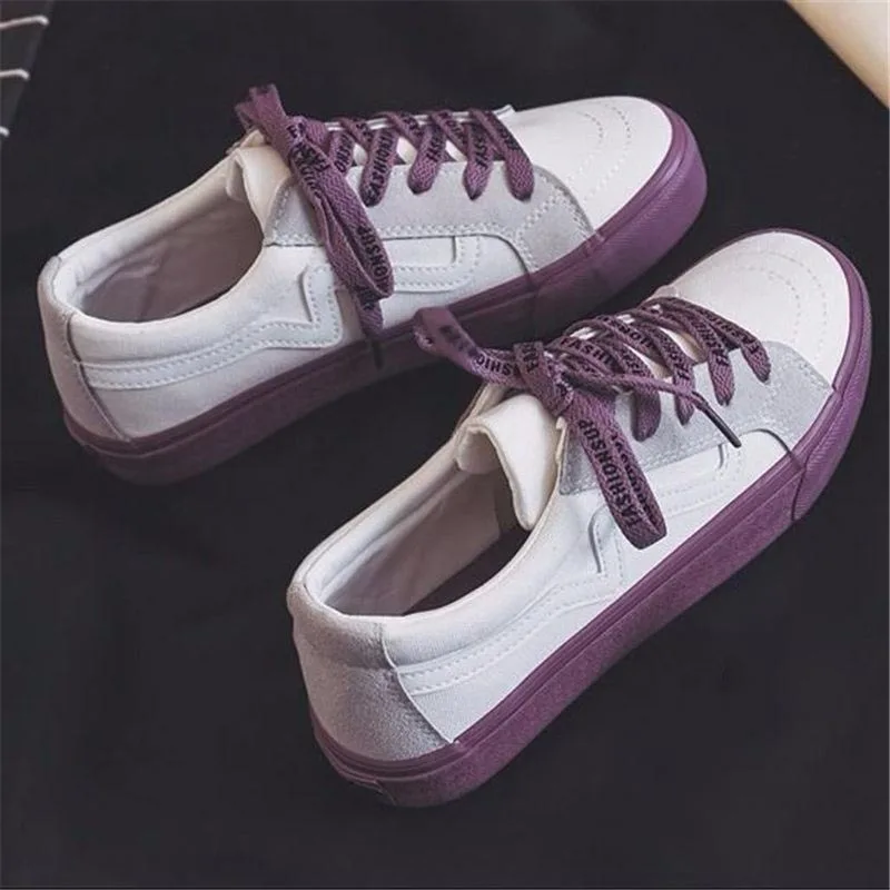 

2021 New Women Sneaker Fashion Breathble Vulcanized Shoes Platform Lace Up Casual White Shoes Tenis Zapatillas Mujer