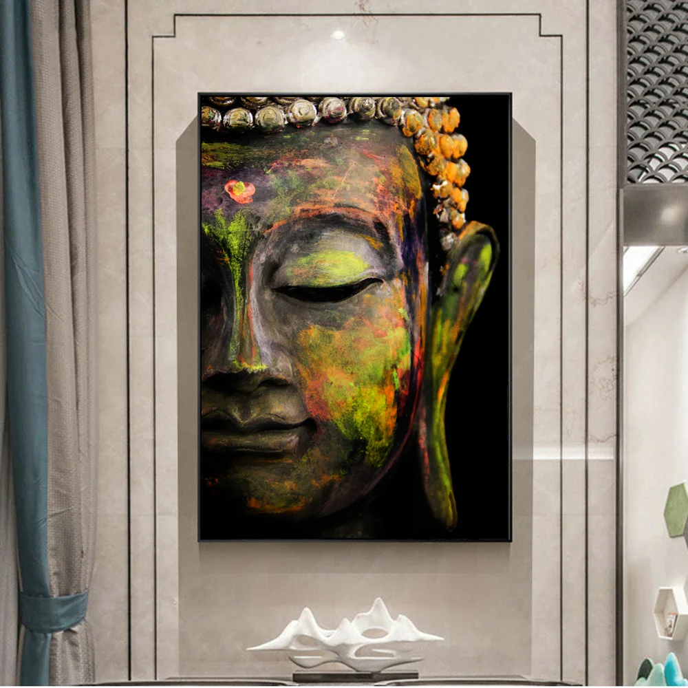 

Buddha Abstract Wall Art Canvas Prints Modern Pop Street Wall Graffiti Art Canvas Buddha Paintings Buddhism Pictures Wall Decor