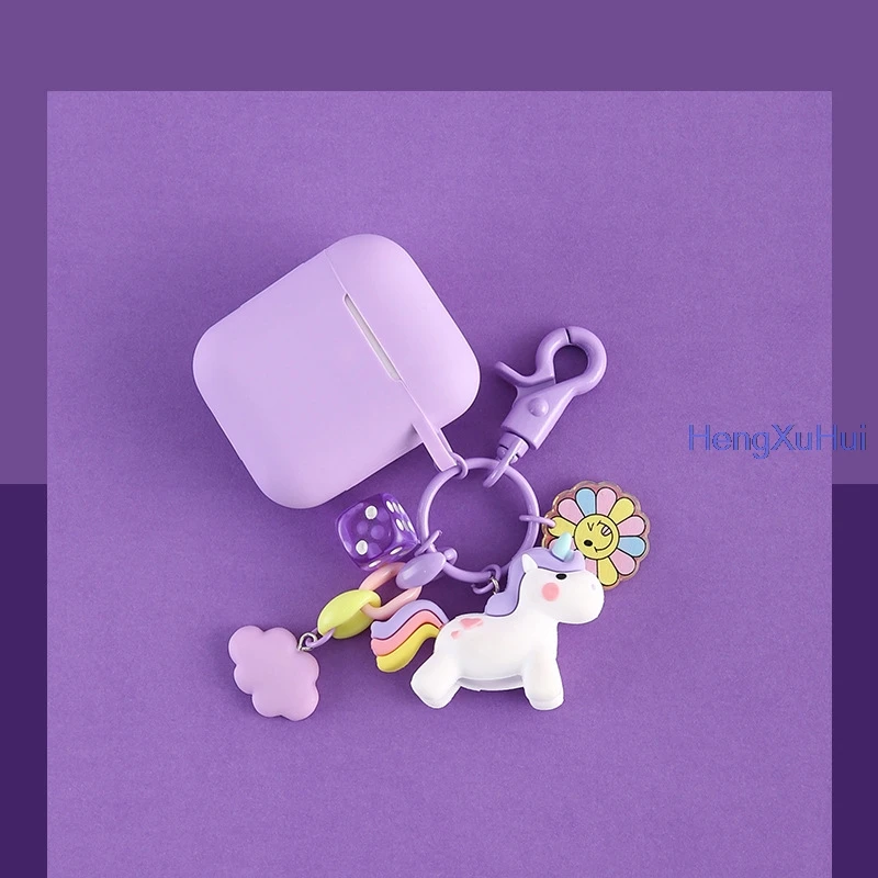 Чехол с симпатичным динозавром для беспроводной Bluetooth-гарнитуры Apple Airpods2 мягкий