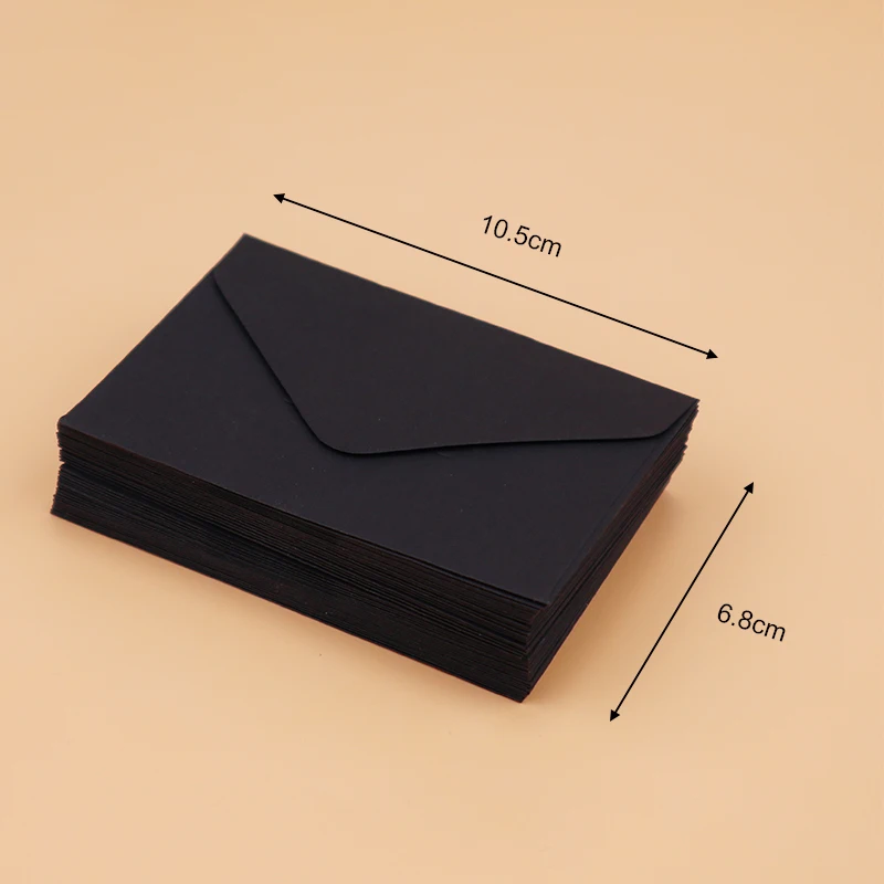 

20/40/80PCS Classical White Black Kraft Blank Mini Paper Window Envelopes Wedding Invitation Envelope Gift Envelope