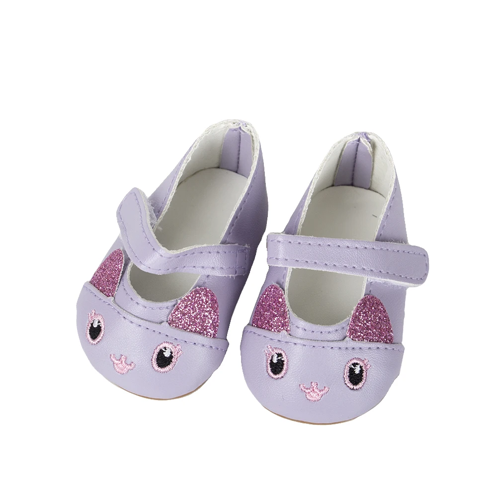 4 цвета 1 пара 7 см кукла милая обувь с котом подходит для 18 дюймовой куклы 43