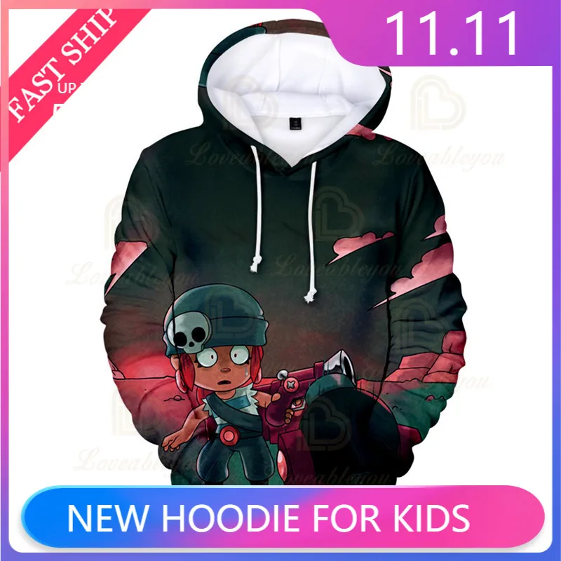 

Sudaderas Star, Carl Shoot Game 3D Hoodies Harajuku Sweatshirt Children Crow Browlings Kids MAX Child Tops Girls Boys Clothing