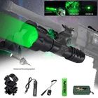 Тактическая зеленая охотничья вспышка T20 400 ярдов XM-L Q5, светодиодный светильник для оружия, светильник лазерный точечный прицел, страйкбольный переключатель с креплением