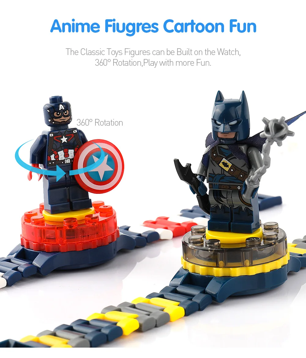 10 стилей супергерой часы строительные блоки нинджагоед чудесные Фигурки