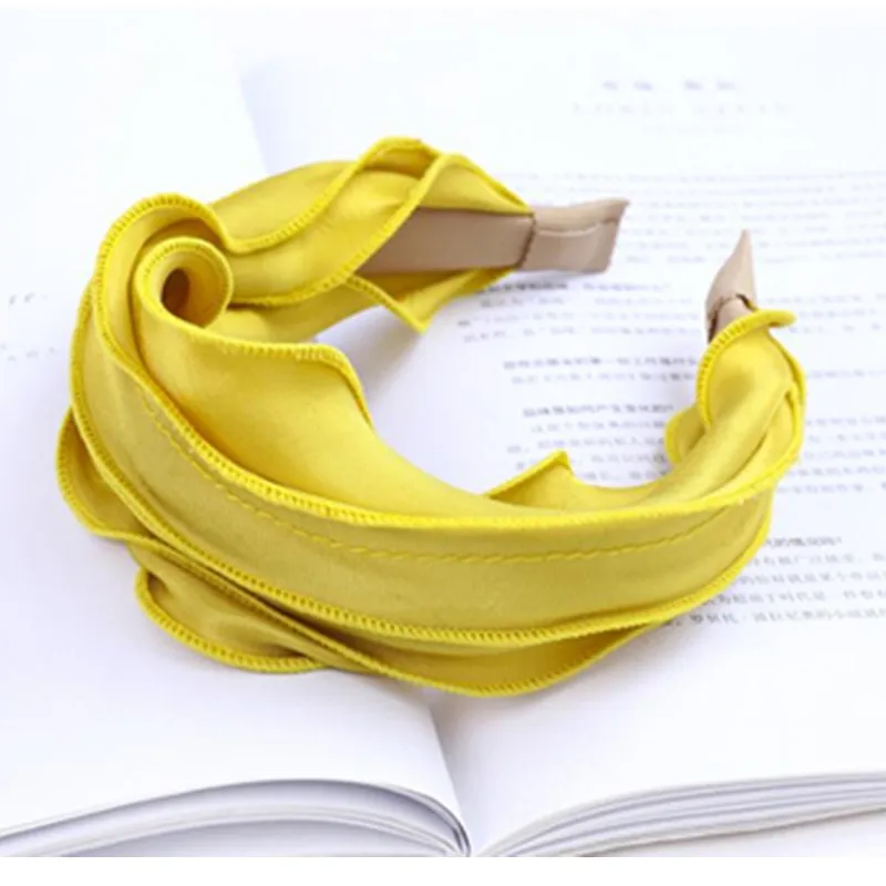 

Solid Wide Head Band Women Headwear Pleated Hairband Adults Fashion Hair Ornament Wide Headband Solid Adults Hair Hoop