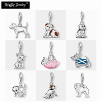 westie dog in pink bag charm 2020 summer good jewelry for women girlstrendy cute gift in 925 sterling silver fit bag bracelet