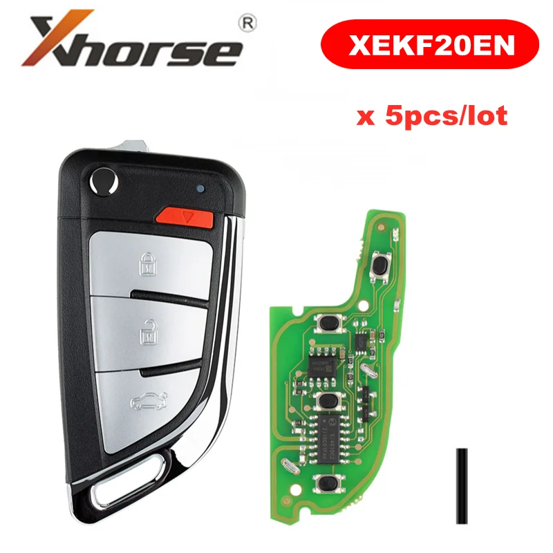 Xhorse XEKF20EN 4 кнопки нож стиль XT27 VVDI супер чип пульт дистанционного управления для Mini