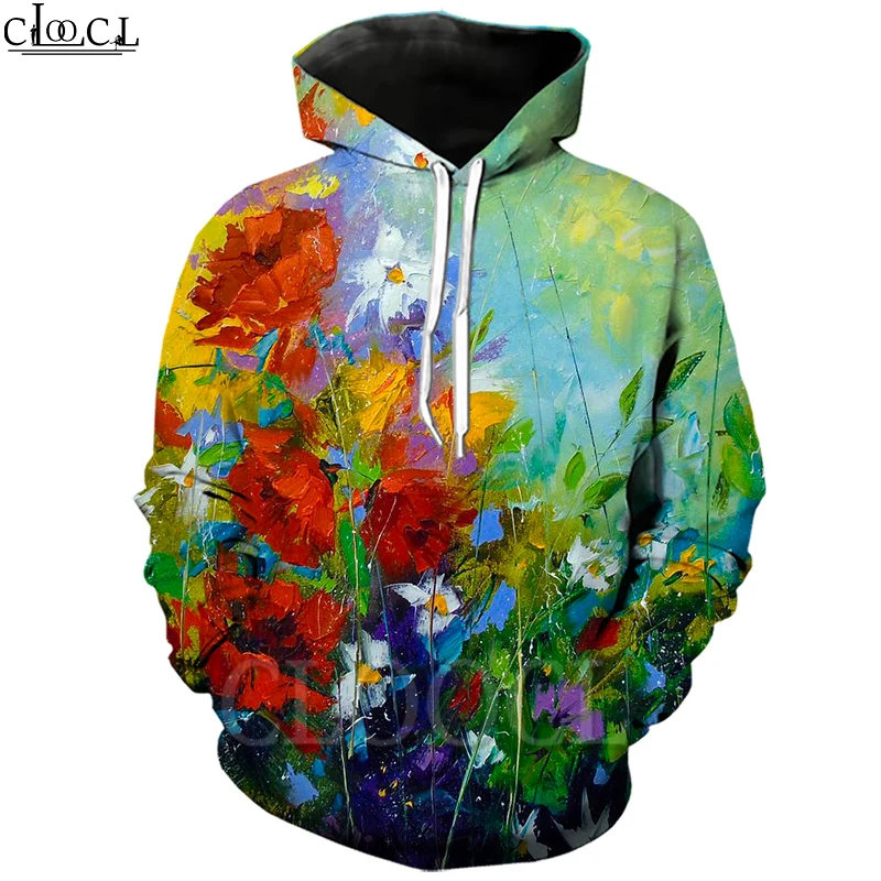 CLOOCL новая популярная толстовка с цветными цветами Повседневная Уличная одежда 3D