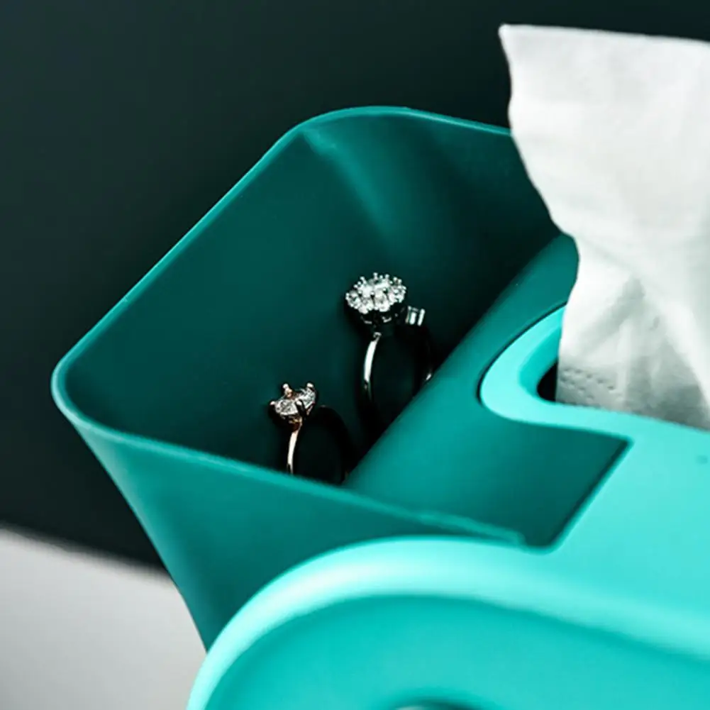 

Toilet Paper Cases 3 in 1 Design Non-slip Plastic Tissue Box Trash Can for Indoor Desktop Napkin Storage Container Kitchen