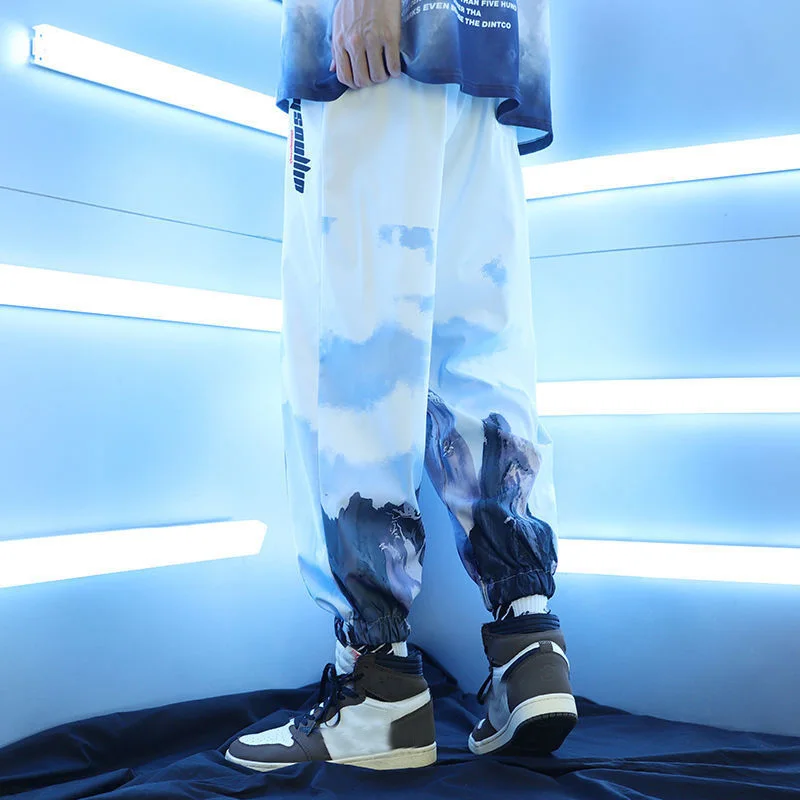 Брюки мужские спортивные в стиле хип хоп джоггеры повседневные брюки свободного