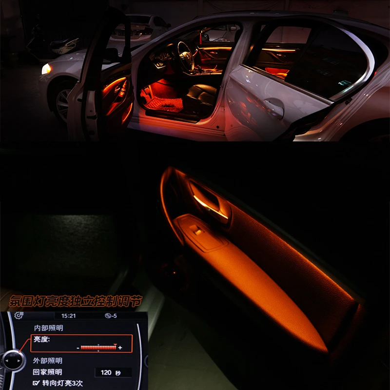 

Car Interior Decorative Led Ambient Door Light Stripes Atmosphere Light With 2 Colors For BMW 5 Series F10/F11 2010-2017