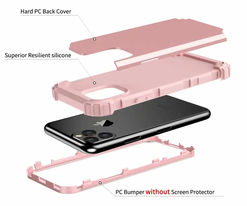 360 Полный противоударный защитный чехол для iPhone 11 Pro XS XR XS MAX PC силиконовый бампер чехол для iPhone 8 7 6S 6 Plus чехол для телефона