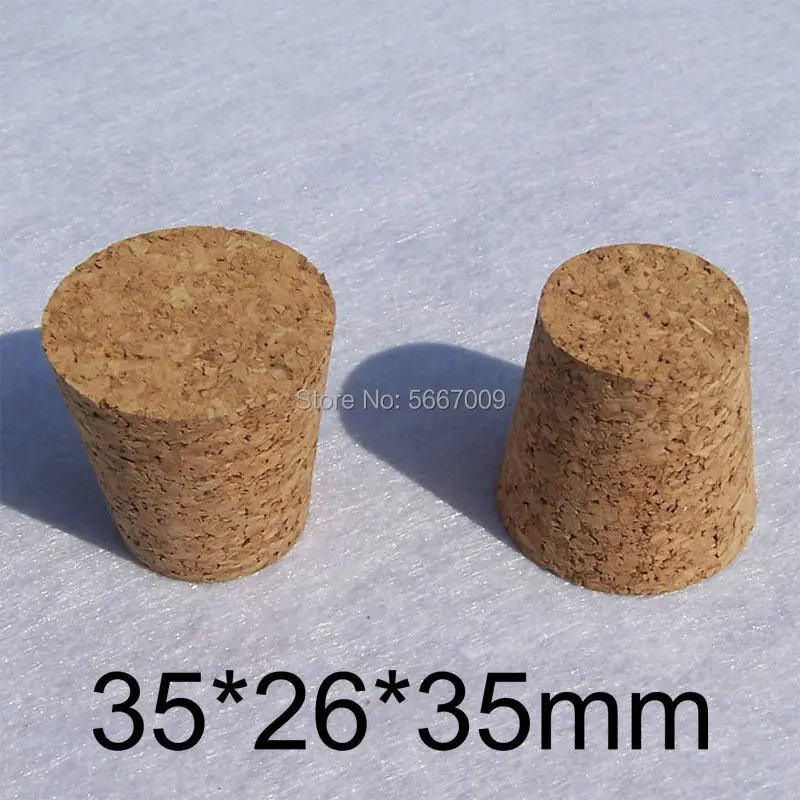 

35*26*35mm Lab Wooden Corks Test Tube Stoppers Glass Bottle Tea Seal Plugs for School Experiment Or Household