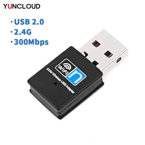 USB-адаптер Wi-Fi YUNCLOUD, 2,4 ГГц, 300 Мбитс