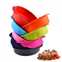 1pc food grade silicone round shape cake moulds baking chocolate mold diy desserts fondant mousse pastry random color