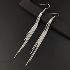 Серьги-подвески, простые, геометрические, длинные, висячие, 2020 цветов, на цепочке, серьги-подвески серебряные, современные ювелирные украшения, серьги в форме капли