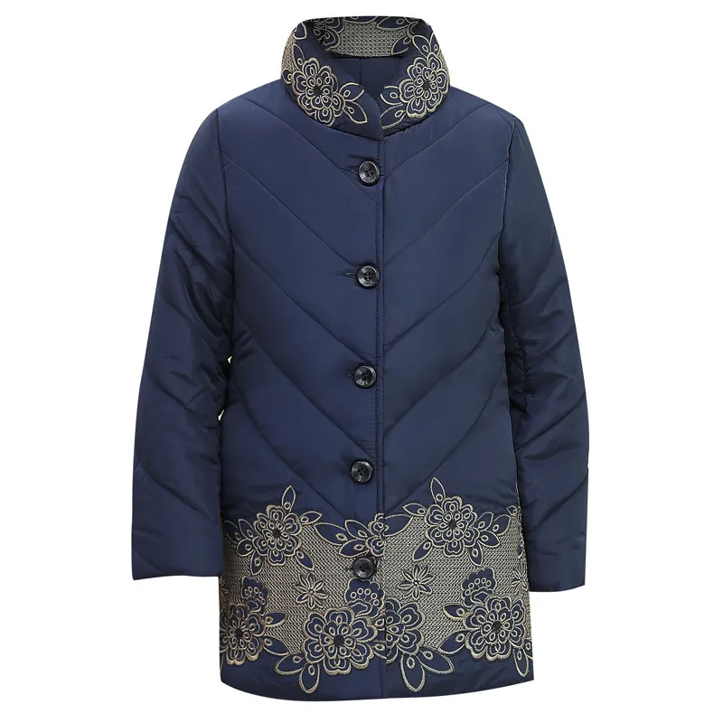 Зимняя куртка для пожилых женщин пальто размера плюс 5XL толстое теплое хлопковое