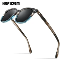 hepidem acetate polarized sunglasses men high quality vintage square sun glasses for women korea sunglass 9114