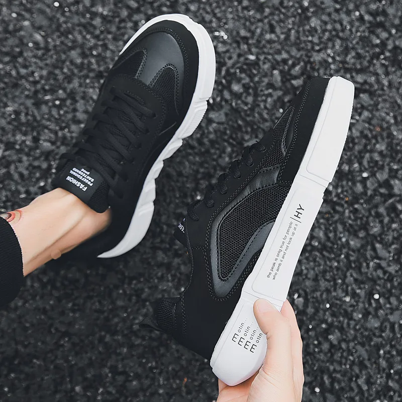 

New Men's Shoes 2019 Spring Autumn Men Breathable Low Top Shoes Fashion Mens Sport Running Shoes Mesh Men Canvas Shoes