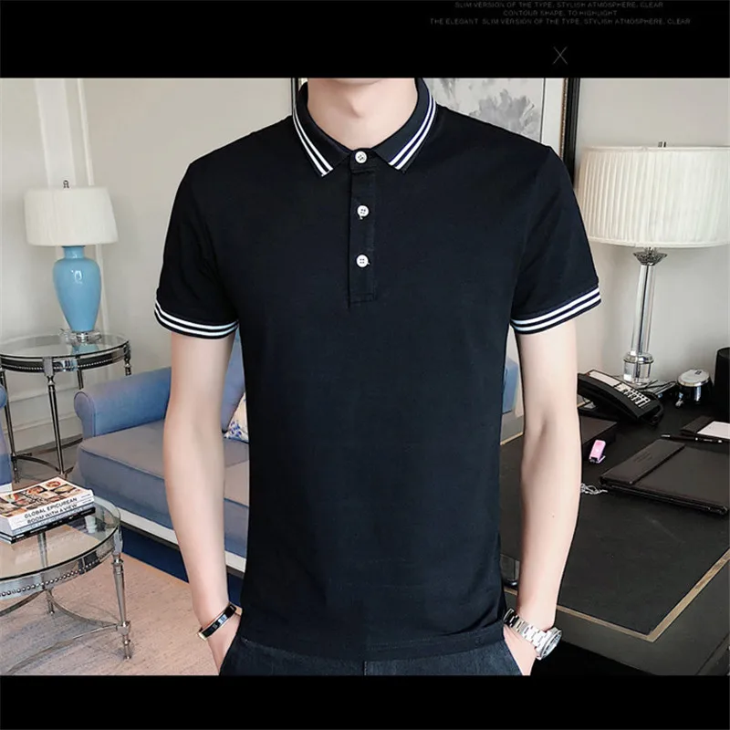 

7538-TD T-shirt men's short sleeve loose casual men's half sleeve polo shirt