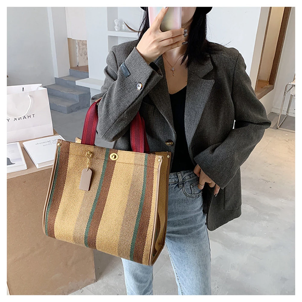 

Casual Canvas Big Tote Bags For Women Luxury Designer Handbag Large Capacity Crossbody Bags Female Fashion Shoulder Bag 2021 New