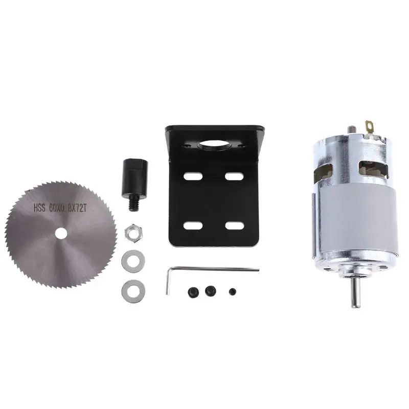 DC 12V 775 мотор Набор для настольной пилы с шаровым подшипником Монтажный кронштейн