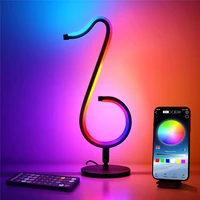 colorful music art decor wall lamp usb led table light bluetooth remote control for bedroom bedside atmospheric lamp decoration
