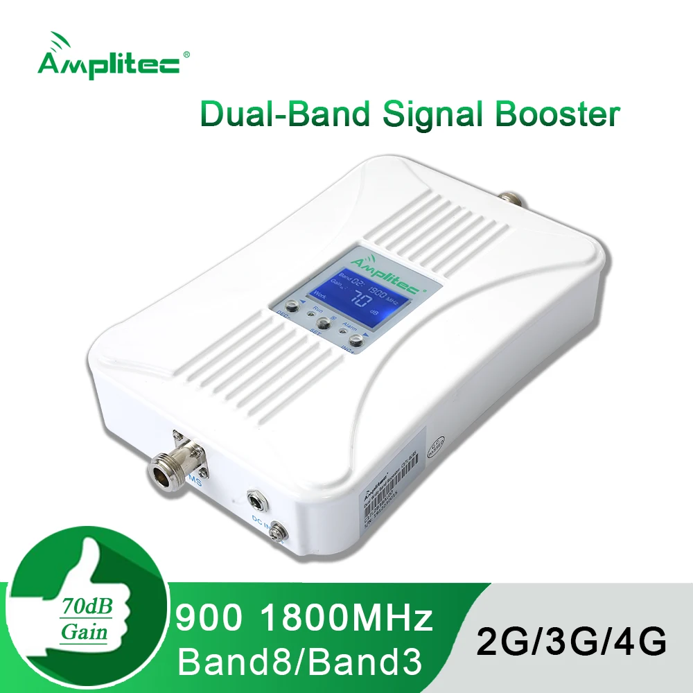 Amplitec Cellular Amplifier Repeater Mobile-Signal-Booster GSM 900MHz DCS/LTE 4G 1800MHz 2g 3g 4g Mobile Signal Booster Repeater