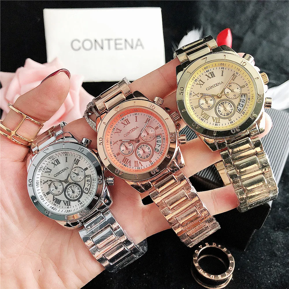 

2021 Famous Luxury Brand Women Watches Geneva Fashion Gold Watches For Ladies Casual Female Quartz Watch Women's Wristwatches