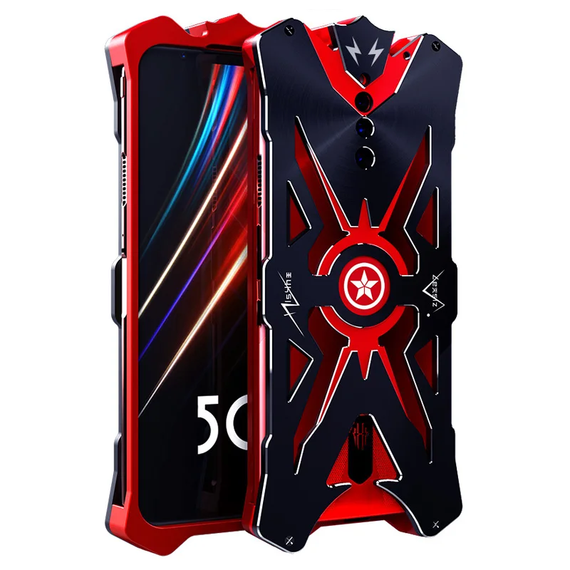 

Металлический красный волшебный 5S чехол для Nubia Red Magic 5G чехол противоударный алюминиевый металлический защитный чехол для ZTE Nubia Red Magic 5G Funda