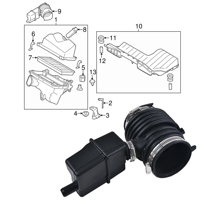 SPEEDWOW воздухоочиститель Впускной воздуховод Boot Hose Pipe Tube заменяет 16576-1AA1A для Nissan