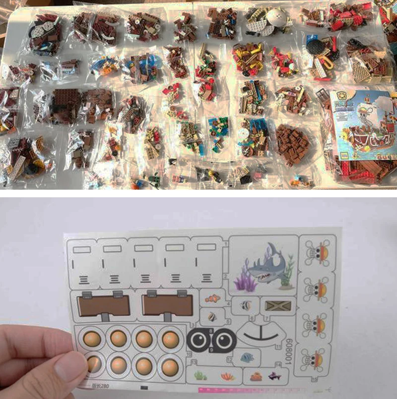 Lepinblocks SY6298 тысяч Солнечный Пиратский корабль строительные блоки фигурки кирпичи