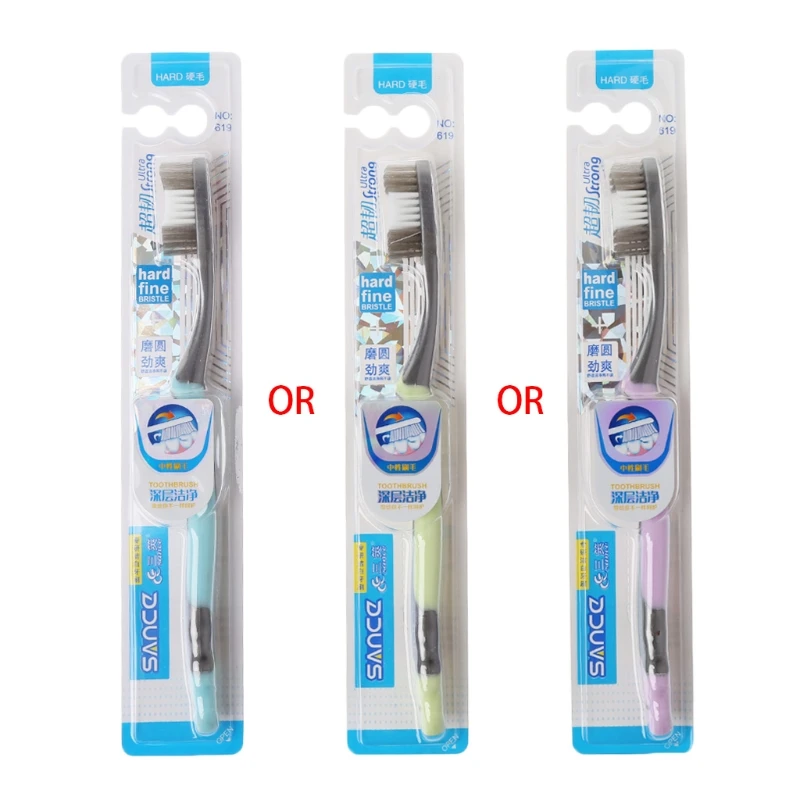 

1pc Super hard bristles Tooth brush for Adult Remove Smoke Blots Coffee Stains