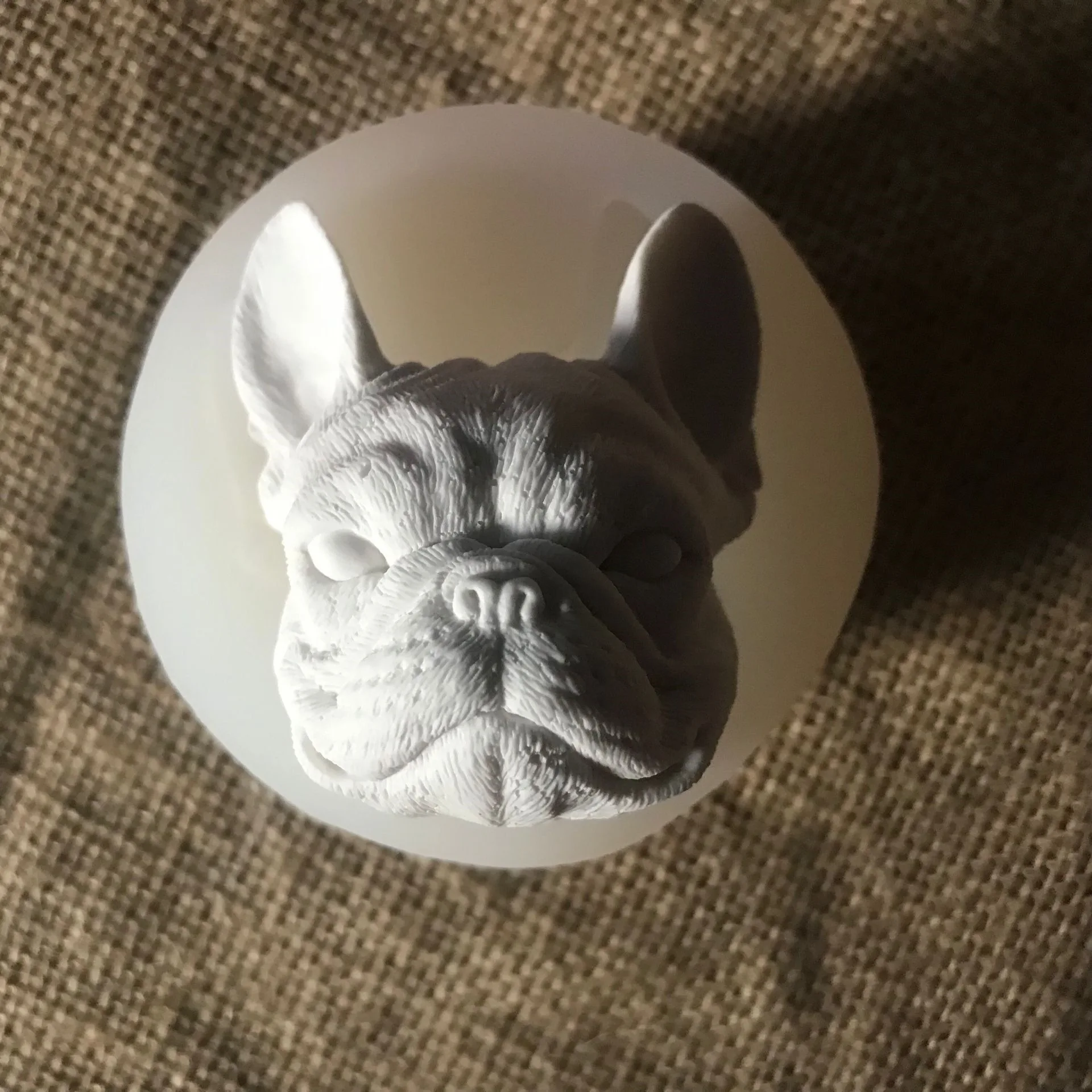 Simulation Bulldog Head Silicone Mold Animal Dog Cake Fondant Decoration Pudding Chocolate Ice Cream Mold molds for gypsum craft