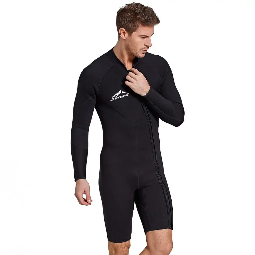 Слитный купальный костюм SBART неопреновый Мужской гидрокостюм с длинным рукавом 3