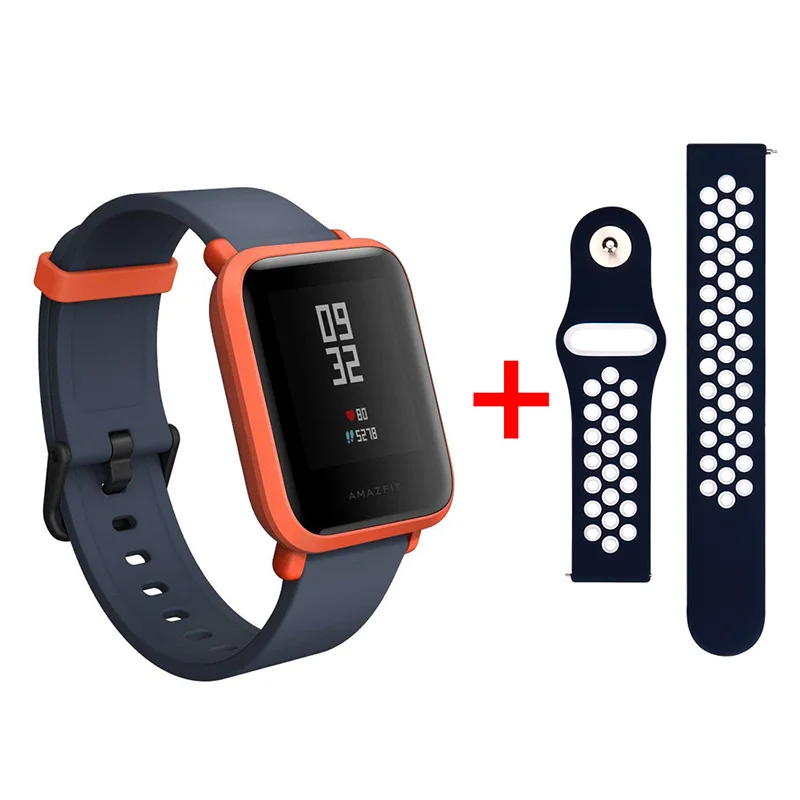 Xiaomi Amazfit Bip Smart Satch Globle Версия Huami Pace Lite IP68 GPS Gloness умные часы с частотой сердечных сокращений 45 дней в режиме ожидания - Цвет: add strap 021