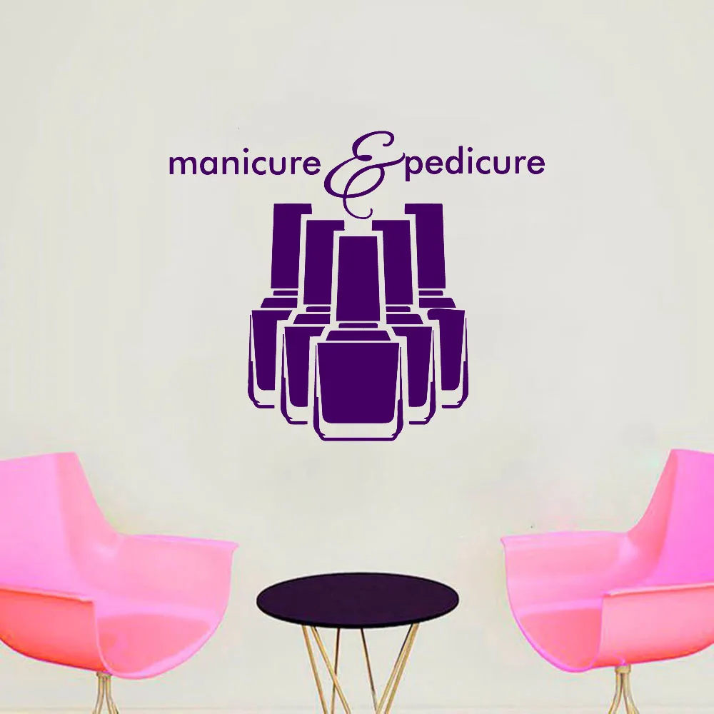 Виниловая наклейка на стену для маникюра и педикюра C811 | Дом сад