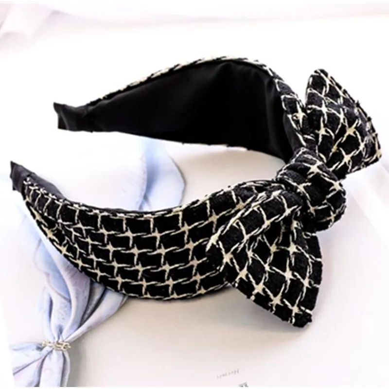 

Preppy Style Plaids Bowknot Headbands for Teen Girls Hair Ornament Women New Hair Accessories Bow Knotted Hairbands Hair Hoop