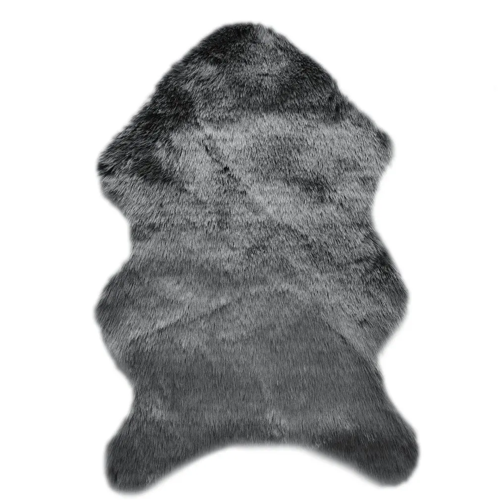 

Faux Sheepskin floor carpet Chair Cover Warm Hairy Seat Pad Plain Skin Fur Plain Fluffy Area Rugs Bedroom Mat for Living Room