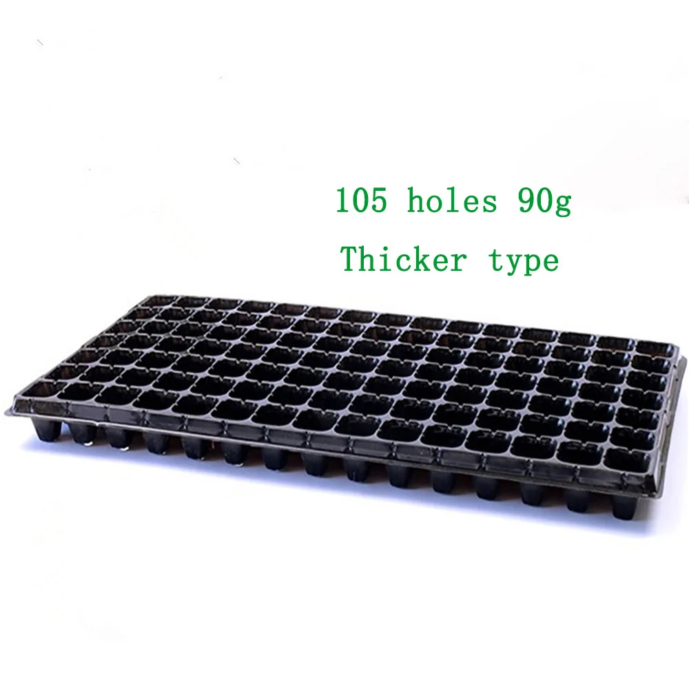 105 holes 90g 10 шт. поддоны для выращивания сада лотки для рассады сверхпрочные поддоны для проращивания семян цветочные горшки для питомника коробка для выращивания - Цвет: 105 holes 90g