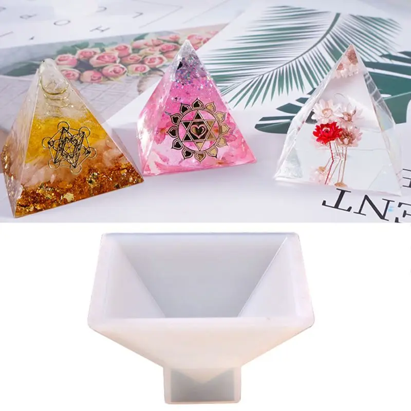 

DIY Pyramid Epoxy Molds Transparent Silicone Mould Dried Flower UV Resin Decorative Craft Handmade Jewelry
