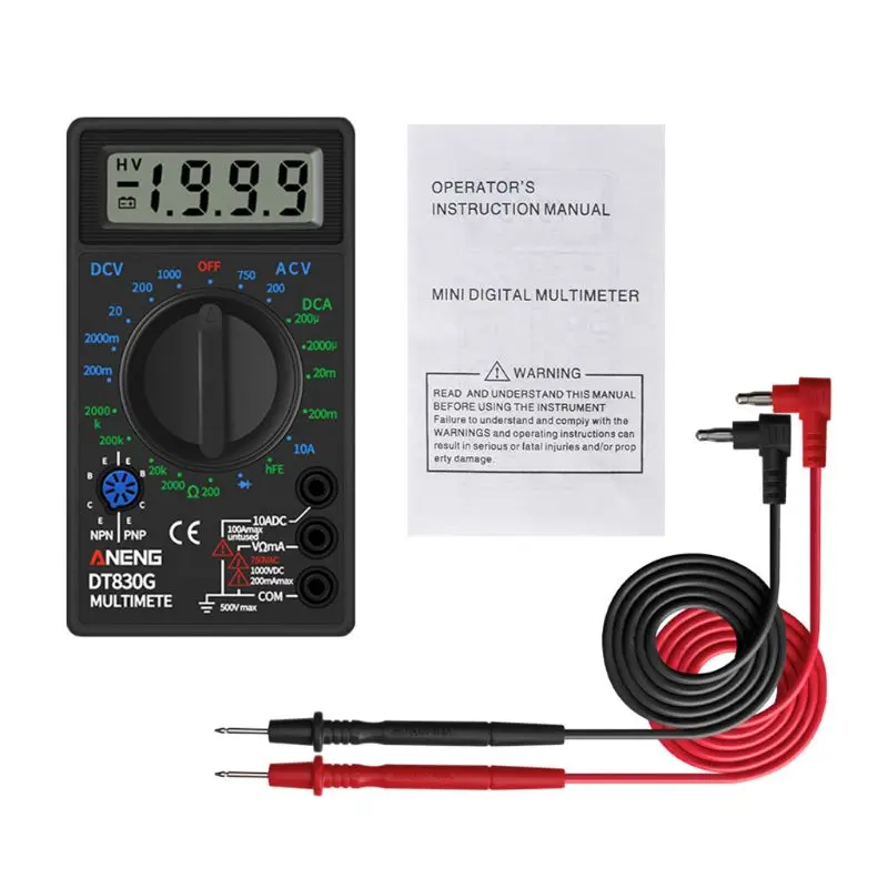 

Digital Multimeter Voltmeter Ammeter Ohmmeter DC10V~1000V 10A AC 750V Current Tester Test LCD Display