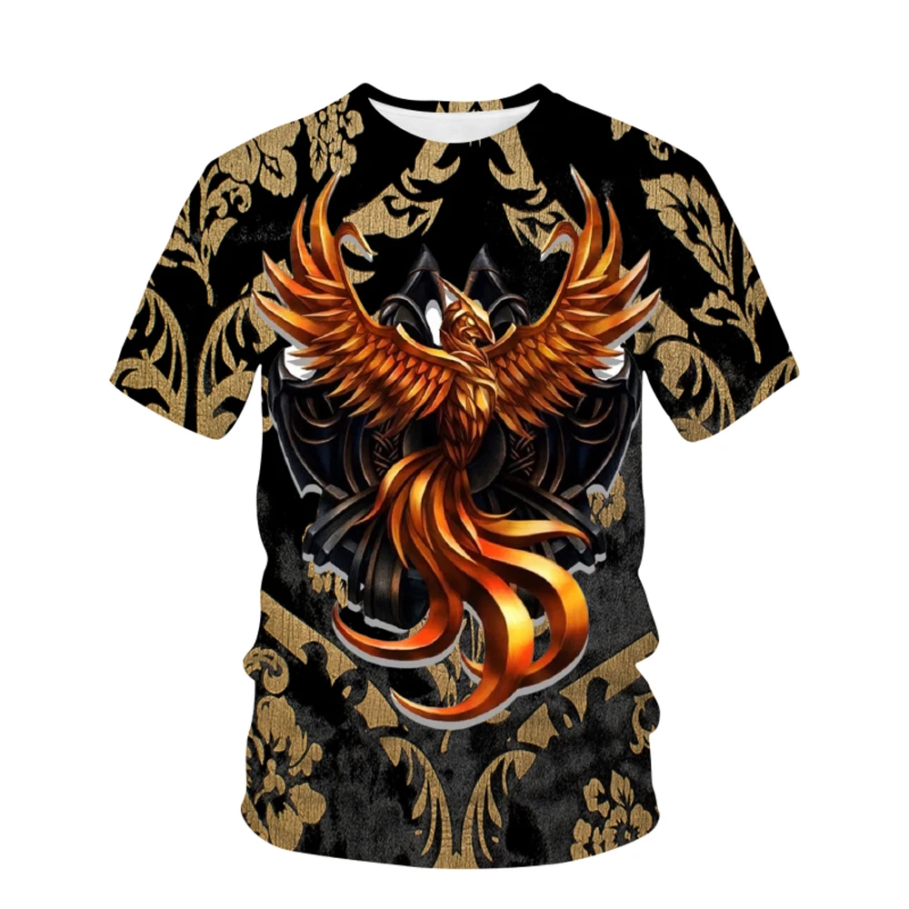 

Summer New Men Women t shirt 3D Phoenix Printing Lovers T-shirt Male Tops Hip Hop Tee Casual Shirts Funny Printed Top