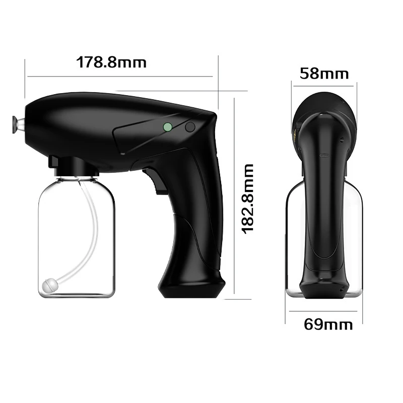 

350ML Wireless Nano Blue Light Steam Spray Disinfection Sprayer Gun USB Charging Atomizer Fogger Disinfection Water Sprayer