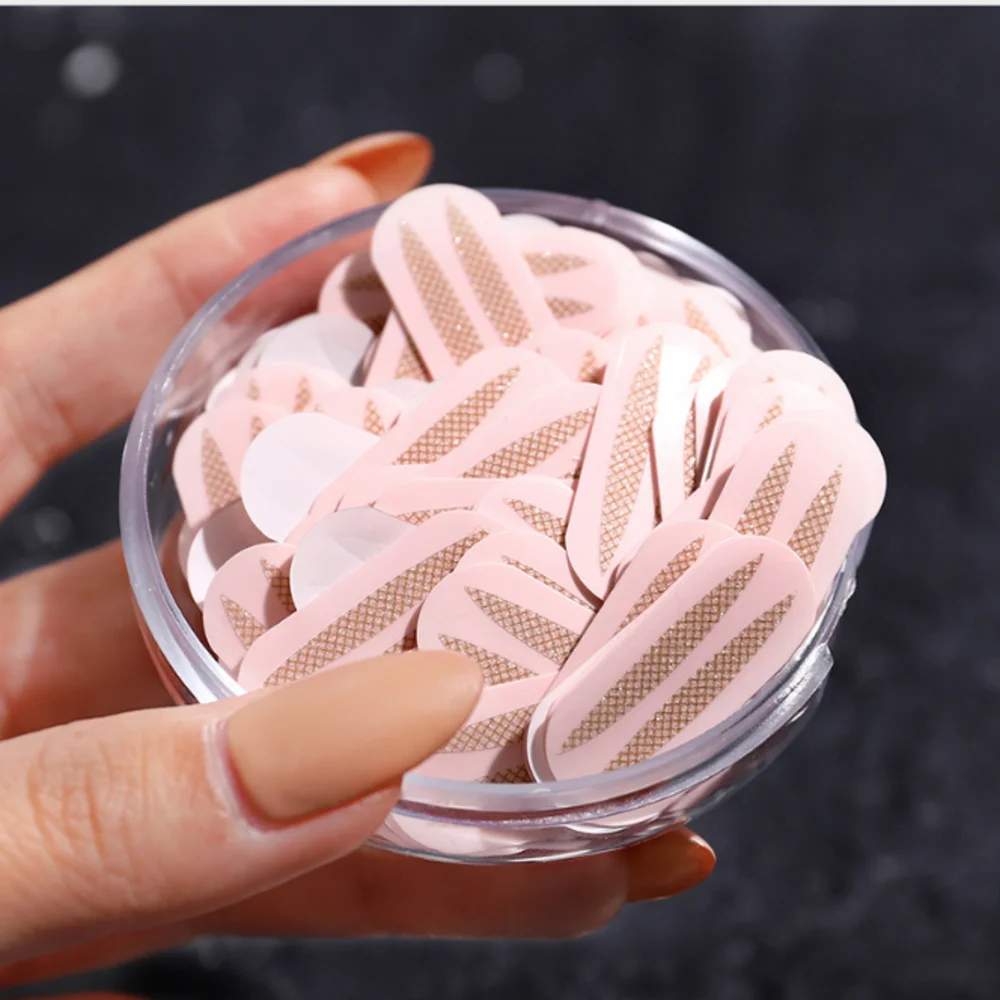 Клейкая лента для век невидимая двойная Складная кружевная сетчатая паста