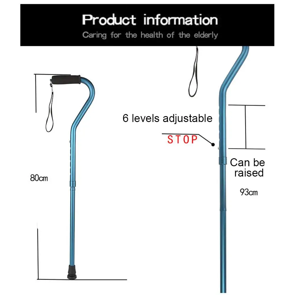 1 предмет складной трость Легкая регулировка костыль удобные рукоятки