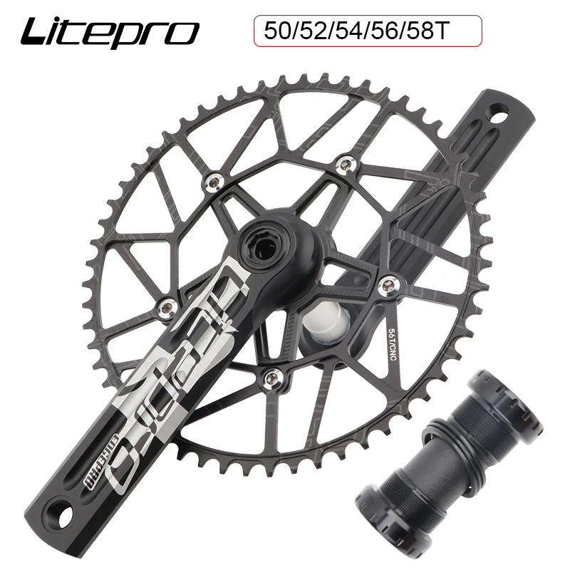 Litepro edge дорожный велосипед складной Кривошип одно цепное кольцо 8/9/10/11 скорость