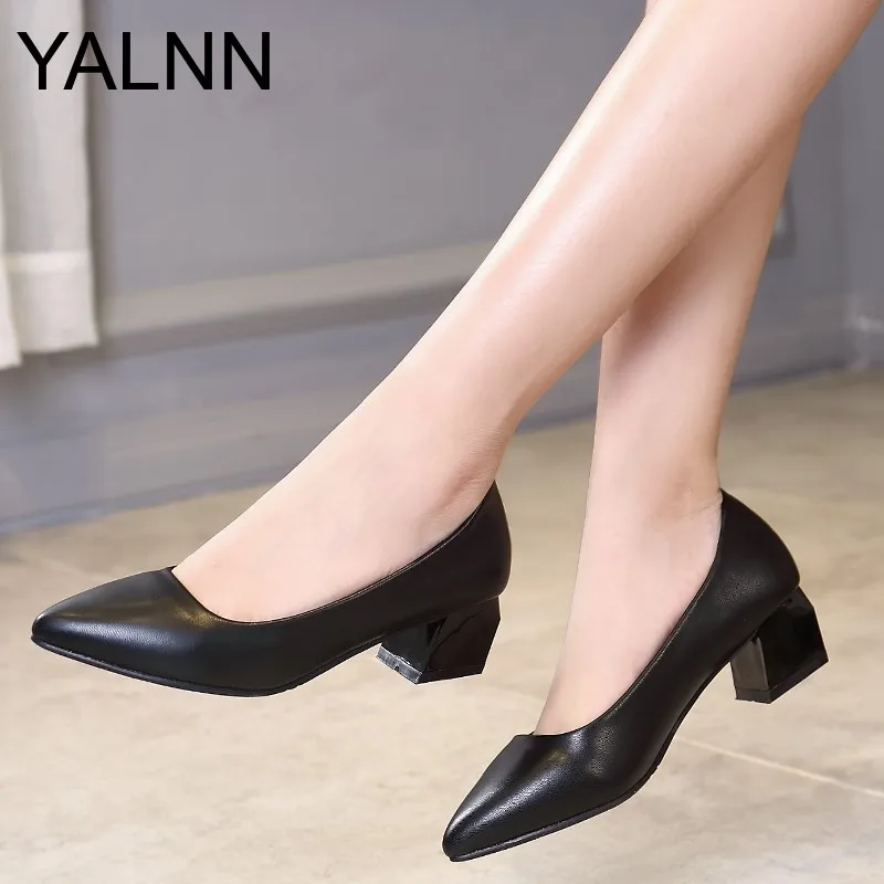 Yalnn/Женская обувь туфли лодочки на высоком каблуке zapatos mujer Tacon Свадебная черные